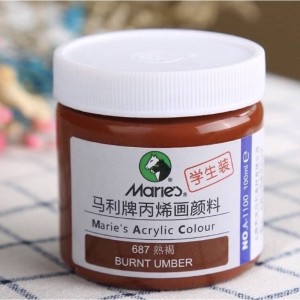 Acrylic Colour 100ml Burnt Umber