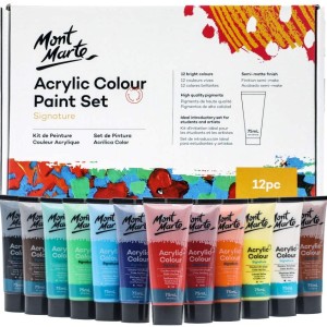 Acrylic Colour Paint Set 12pc x 75ml