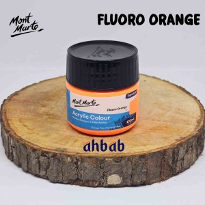 Mont Marte Acrylic Colour Paint 100ml (Fluoro Orange)