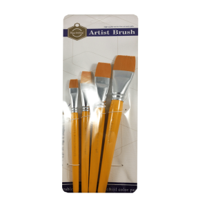 Artist Yellow Flat Brush Set