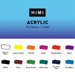 Acrylic Paint 12ml 12 Colors