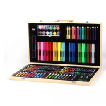 180pcs Deluxe wooden case drawing art set colouring set for kids