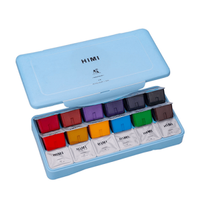 Himi Gouache Paint Set 30ml 18colors Jelly Cup  (Blue Box)