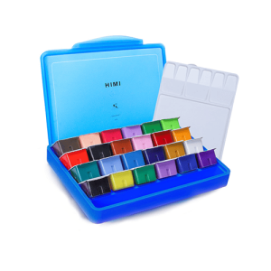 Himi Gouache Paint Set 30ml 24 colors Jelly Cup (Blue Box)