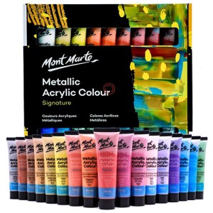 Metallic Acrylic Colour Paint Set  36pc x 36ml