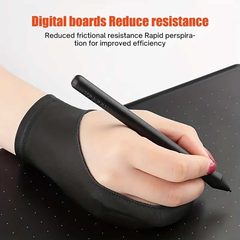 2 Fingers Anti-smudge Gloves Anti-touch Gloves Hand Drawing For Sketch Oil  Paintings Digital Tablet
