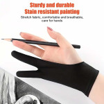 Anti Smudge Two-finger Anti Touch Drawing Gloves