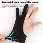 Anti Smudge Two-finger Anti Touch Drawing Gloves