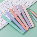 Double Tip Highlighter Pens Kawaii Candy Color Manga Markers Pastel highlighter set 6PCS