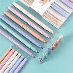 Double Tip Highlighter Pens Kawaii Candy Color Manga Markers Pastel highlighter set 6PCS