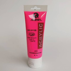 Maries Acrylic Colour Paint 75ml- Fluorescent Pink