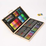 180pcs Deluxe wooden case drawing art set colouring set for kids