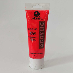 Maries Acrylic Colour Paint 75ml- Fluorescent Orange