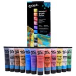 Metallic Acrylic Colour Paint Set Signature 12pc x 36ml