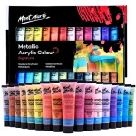 Metallic Acrylic Colour Paint Set 24pc x 36ml