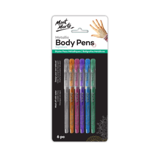 Metallic Body Pens 6pc