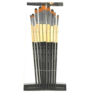 Monalisa Artist Paint Filbert  Brush Set 9 pcs