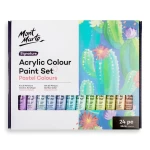 Acrylic Colour Pastel Paint Set Signature 24pc x 36ml