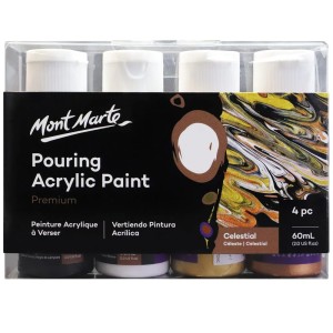 Pouring Acrylic Paint Set 4pc x 60ml - Celestial