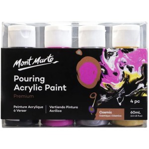 Pouring Acrylic Paint Set 4pc x 60ml - Cosmic