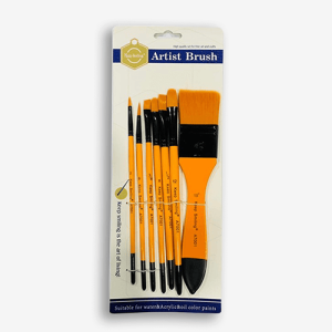 Artist Brush Set - 7pcs (Flat & Round mix)