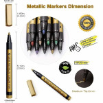 STA Colorful Metallic Markers Pen 10pcs