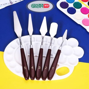 Painting Knife and Spatula Set- 5pcs Palette Knife Set for Mixing Paints