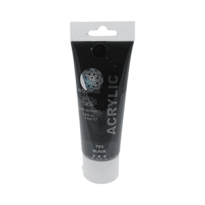 Maries Acrylic Colour Paint 75ml- Black