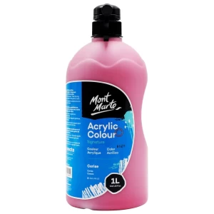 Acrylic Colour Paint 1L Bottle - Cerise