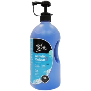 Acrylic Colour Paint 1L Bottle - Deep Cyan