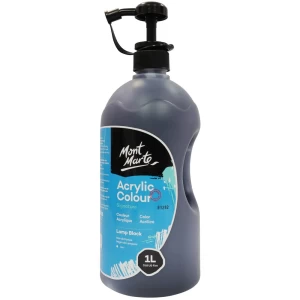 Acrylic Colour Paint 1L Bottle - Lamp Black