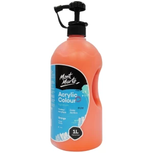 Acrylic Colour Paint 1L Bottle - Orange