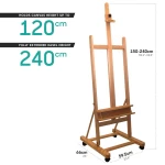 Large Studio Easel with Castors