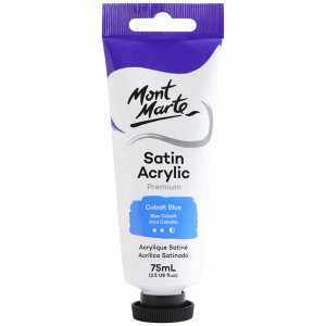 Satin Acrylic Paint 75ml Tube - Cobalt Blue