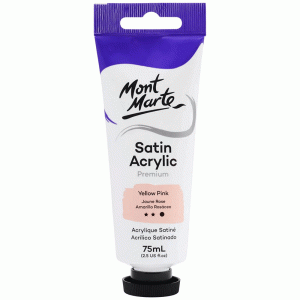 Satin Acrylic Paint 75ml Tube - Yellow Pink