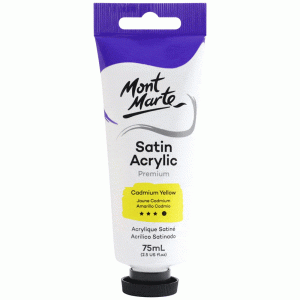 Satin Acrylic Paint 75ml Tube - Cadmium Yellow