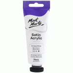 Satin Acrylic Paint 75ml Tube - Chinese White