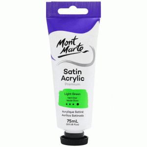 Satin Acrylic Paint 75ml Tube - Light Green