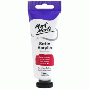 Satin Acrylic Paint 75ml Tube - Rose Madder