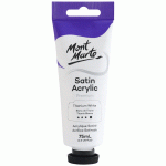 Satin Acrylic Paint 75ml Tube - Titanium White