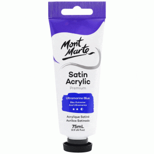 Satin Acrylic Paint 75ml Tube - Ultramarine Blue