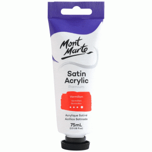 Satin Acrylic Paint 75ml Tube - Vermilion