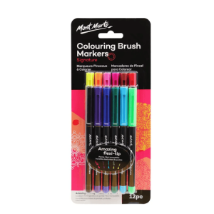 Colouring Brush Markers 12pc