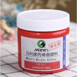 Acrylic Colour 100ml Crimson Red