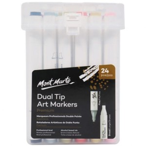 Dual Tip Art Markers in Case Premium 24pc