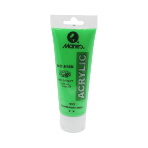 Maries Acrylic Colour Paint 75ml- Fluorescent Green