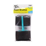 Foam Hobby Brush 100mm 4pce Poly Bag