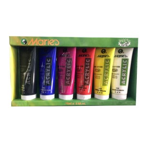 Acrylic Color 75ml Set 6pc Tubes