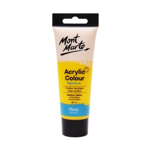 Acrylic Colour Paint 75ml- Medium Yellow