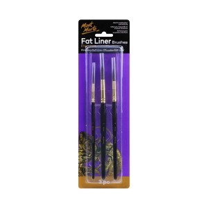 Fat Liner Brush Set Premium Taklon/Squirrel 16, 10, 6